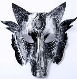 Halloween Decorations Retro Party Wolf Mask Horror funny Masquerade Masks full facemask Partys Supplies Gold Silver Optional 20pcs7377787