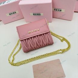 Luxury Designer Muimui Chain Bag Handbags High Quality Nappa Leather Chain Purse Mini Wallet Bag Fashion Shoulder Crossbody Bags Woman Bags Wallet Coins Purse