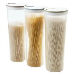 Storage Bottles Durable Clear Plastic Box Container For Spaghetti Noodle Food Home Kitchen