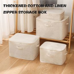 Bins Cotton Fabric Makeup Storage Box Clothes Wardrobe Underwear Cosmetic Pouch Large Capacity Storage Travel Bag Closet Organiser