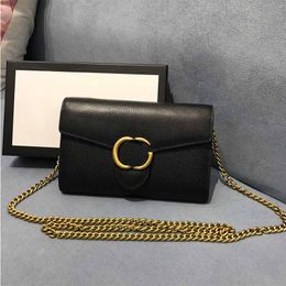 9A Chain messenger bag for women wallet Luxury designer bag Leather fashion shoulder crossbody bag metal letter logo Classic Totes purse High quality black handbag