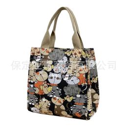 Borsa per la spesa ecologica pieghevole di grande stoccaggio riutilizzabile in nylon Borsa per la spesa kawaii impermeabile per negoziante del fumetto, carina