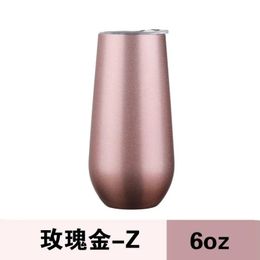 NEW 2024 6oz Wine Tumbler Champagne Beer 22 Colours with Lid Stainless Steel Glass Thermos Insulated Mug Christmas Cup for Party Gift