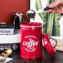 Storage Bottles Sugar Supplies Coffee Kitchen Metal Jar Sealed Container Cookie Jars Canister Food Tea
