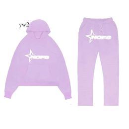 Men's Tracksuits NOFS Hoodie Letters Graphic Printed Sportswear Set Casual Tracksuit Two Piece Sweatshirt Sweatpants Jogging Suit Y2K Clothes 6742