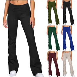 Women's Leggings Solid Woman Pants Slim Fitting High Waisted Streetwear Casual Flare Women Clothes Full Length Capris Trousers