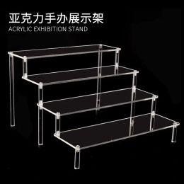 Racks Transparent Acrylic Display Stand Anime Characters Cup Holder Organizer Cosmetic Shelf Jewelry Display Stand Perfume Model Shelf