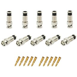 ESCAM 10PCS/lot security system BNC Connector Compression Connector Jack for Coaxial RG59 Cable CCTV Camera Accessories1. for ESCAM CCTV camera