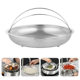 Double Boilers Pressure Cooker Inner Tank Steamer Pot Stainless Steel Basket Meal Steaming Rack Vegetable Metal For Colander