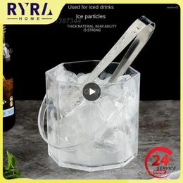 Wine Glasses Champagne Bucket Exquisite Workmanship High-quality Drinking Utensils Plastic Ice Clip Transparent Beer Keg