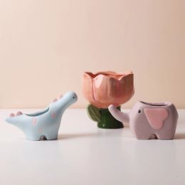 Planters Creative flower shape plant pot Ceramic pots for flowers Cartoon Elephant dinosaur succulent pot cute home decor maceta casa