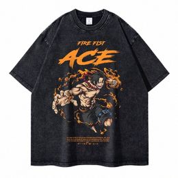 portgas D Ace T-shirts Vintage Wed Anime One Piece T Shirt Luffy Retro Short Sleeve Manga Yamato Ty Ty Chopper Tops Tees v7B2#
