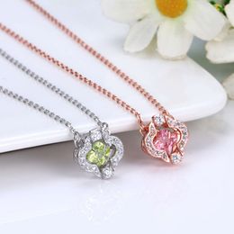 Swarovskis Jewellery Necklace High Version of s Pulsating Heart Four Leaf Clover Necklace Female Swallow Element Crystal Agility