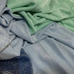 Fabric 3/5/10yard Glitter Sparkle Laser Metallic Lurex Fabric Stretch Knit Fashion Cloth Fabric By Yard,Black,White,Pink,Blue,Silver