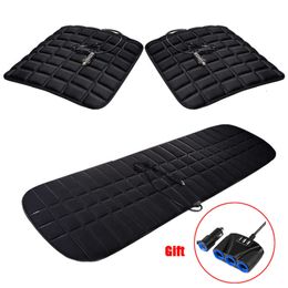 Upgrade 3Pcs Car Seat Heater Cushion Warmer Cover Winter Heated Warm High Low Temperature 12V Heated Seat Cover