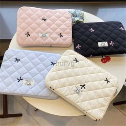 Laptop Cases Backpack Cute Bow Embroidery Computer Bag Tablet Sleeve Case 11 13.3 14 15.6 Inch Women Sleeves for Macbook Ipad HP ASUS 24328