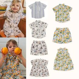 T-shirts Boys Clothes G A Brand New Summer Toddler Girls T-Shirt + Shorts Kids Outfit Set Flower Fashion Baby Dress Children Tops Blouse24328