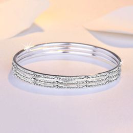 Classic Designer Bracelets Fashion Three Ring Ladies Solid Colour Full Star Frosted Bracelet Simple Haplong Girlfriend Gift