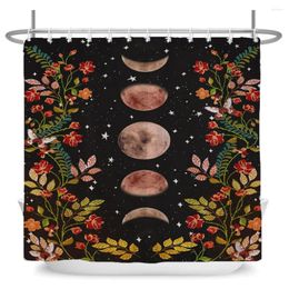 Shower Curtains Nordic Style Moon Starry Sky Waterproof Fabric Curtain With Hooks For Bathroom Screen Home Decor Wall Cloth