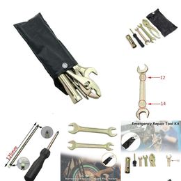 Motorcycle New Repair Tool Motorbike Wrench Tools Set Kit Accessories Screwdriver Pliers Wrenches Spark Plug Sleeve Drop Delivery Auto Ot7It