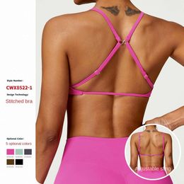 Lu Align Tight Tanks Scrub Mermaid Curved Yoga Bra Outer Wear Sports Underwear Running Gym Fitness bras Top Lemon Sports 2024