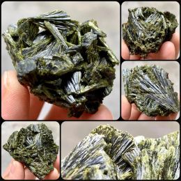 Albums Green Tourmaline Natural Stone Raw Mineral Specimen Gemstones Healing Room Decor Reiki Crystals and Rock Stones Ornament