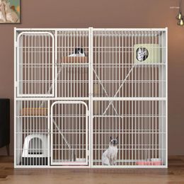 Cat Carriers Nordic Iron Mesh Cage Free Space Villa Indoor House Large Supply Portable Household