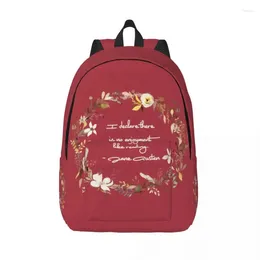 Storage Bags Jane Austen Quote Laptop Backpack Women Men Fashion Bookbag For College School Student Enjoy Reading