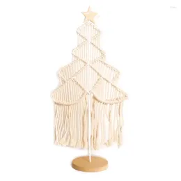 Party Supplies Macrame Hand-Woven Christmas Tree Ornaments Bohemia Art Tassel For Desktop Window Decoration