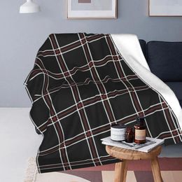 Blankets Shujin Plaid Fleece Multi-function Throw Sofa Blanket For Home Bedroom Outdoor Throws Bedspread Quilt