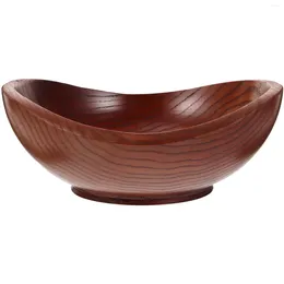 Bowls Solid Wood Fruit Salad Bowl Yuanbao Jujube Creative Snack Seasoning Style Five Wooden Serving Large Japanese-style