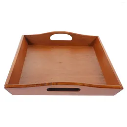 Plates Tray Storage Restaurant Snack Wooden Serving Fruit Table Cup Bread Dish Pan