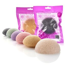 NEW 2024 Puff Natural Cleanse Exfoliator Puff Face Cleaning Sponge Round Shape Konjac Face Washing Sponge Facial Tool