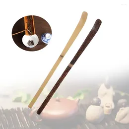 Tea Scoops 1PCS Wood Leaf Sticks Matcha Spoon Teaware Handmade Bamboo Spice Gadget Cooking Utensil Drinkware Kitchen Tool Accessories