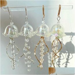 Dangle Chandelier Earrings 1Pair Creative Design Cute Animal Jellyfish Long Tassel Dangling Holiday Gift For Girls Woman Y2K Jewellery E Otn07