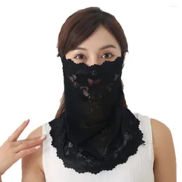 Scarves Face Shield Scarf Sun UV Protection Sunscreen Hiking Solid Colour Sports Cycling Cover Neck Lace Mask