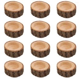Candle Holders 12pcs Romantic Stand Tealight Centerpiece Dinning Table Vintage Candlestick Party Wooden Holder Living Room