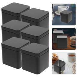 Jars 6 Pcs Powder Container Tea Tin Can Biscuits Storage Jar Tank Organising Tinplate