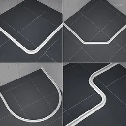 Bath Mats 1PC Gray Water Retaining Strip Collapsible Shower Threshold Dam Barrier And Retention System Bathroom Kitchen