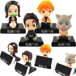 11.5cm Cartoon Anime Kimetsu no Yaiba Action Figure Tanjirou Nezuko PVC Bobble Head Car Decoration3392165