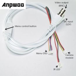 CCTV Camera 11-core Video Cable DC Input + BNC output + OSD Menu Button For CCTV Camera(6pin 1.25mm + 3pin 1.5mm + 2pin 2.0mm)