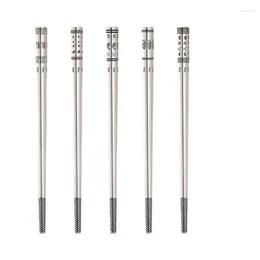 Chopsticks Stainless Steel Not Easily Deformed Non-slip Kitchen Bar Supplies Grade