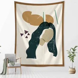 Tapestries Abstract Illustration Tapestry Wall Hanging Witchcraft Mysterious Minimalist Hippie Background Cloth Home Decor