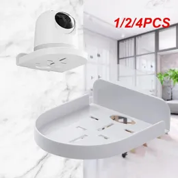 Hooks 1/2/4PCS Wall Mount Floating Stand Shelf For Security Camera Mini Bedroom Bathroom Monitoring Tray Organization