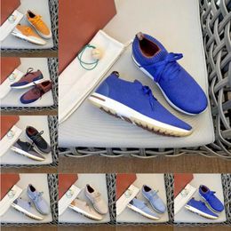 Famous Piana men shoes Walk Charms suede loafers Moccasins Knit speed sneaker casual flats women Luxury Designers Dress shoe factory footwear 39-46