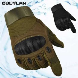 Tactical Gloves Mens Carbon Fibre Shell Full Finger Glove Paintball Shooting slip Cycling Outdoor Motorcycle Mittens YQ240328