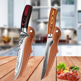 Knives Stainless Steel Boning Knife Barbecue Knife High Carbon Butcher Knife Japanese Kitchen Knife Wood Handle Meat Cleaver