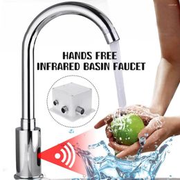 Bathroom Sink Faucets Touchless Basin Faucet Automatic Touch Free Water Saving Sensor Deck Mount Sense Tap