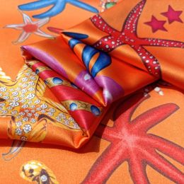 Messen Polyester Dress Fabric Customization Starfish Series Digital Printing Sewing Pillowcase Needlework Handmade Diy Materials