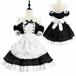 color Cosplayer Kawaii Lolita Dr Women Maid Cosplay Costume Servant Cos Suit Adult Black Dr Halen Anime Clothing B9x1#
